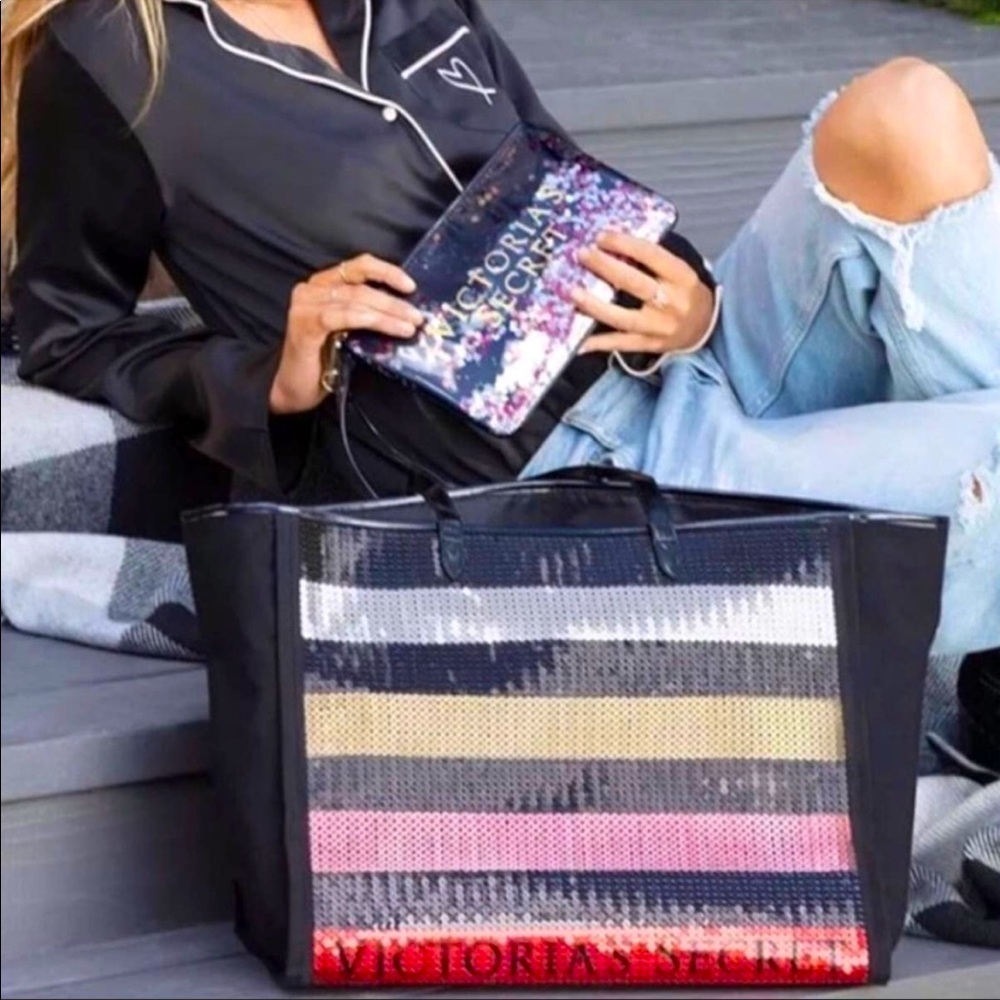 BNWT Victoria’s Secret Sequin Tote Bag